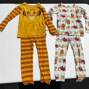 Baby Gap 5T lion king pjs, pair of 2